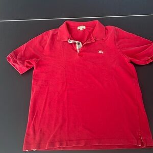 Burberry London size med red polo, worn, plenty of wear left
